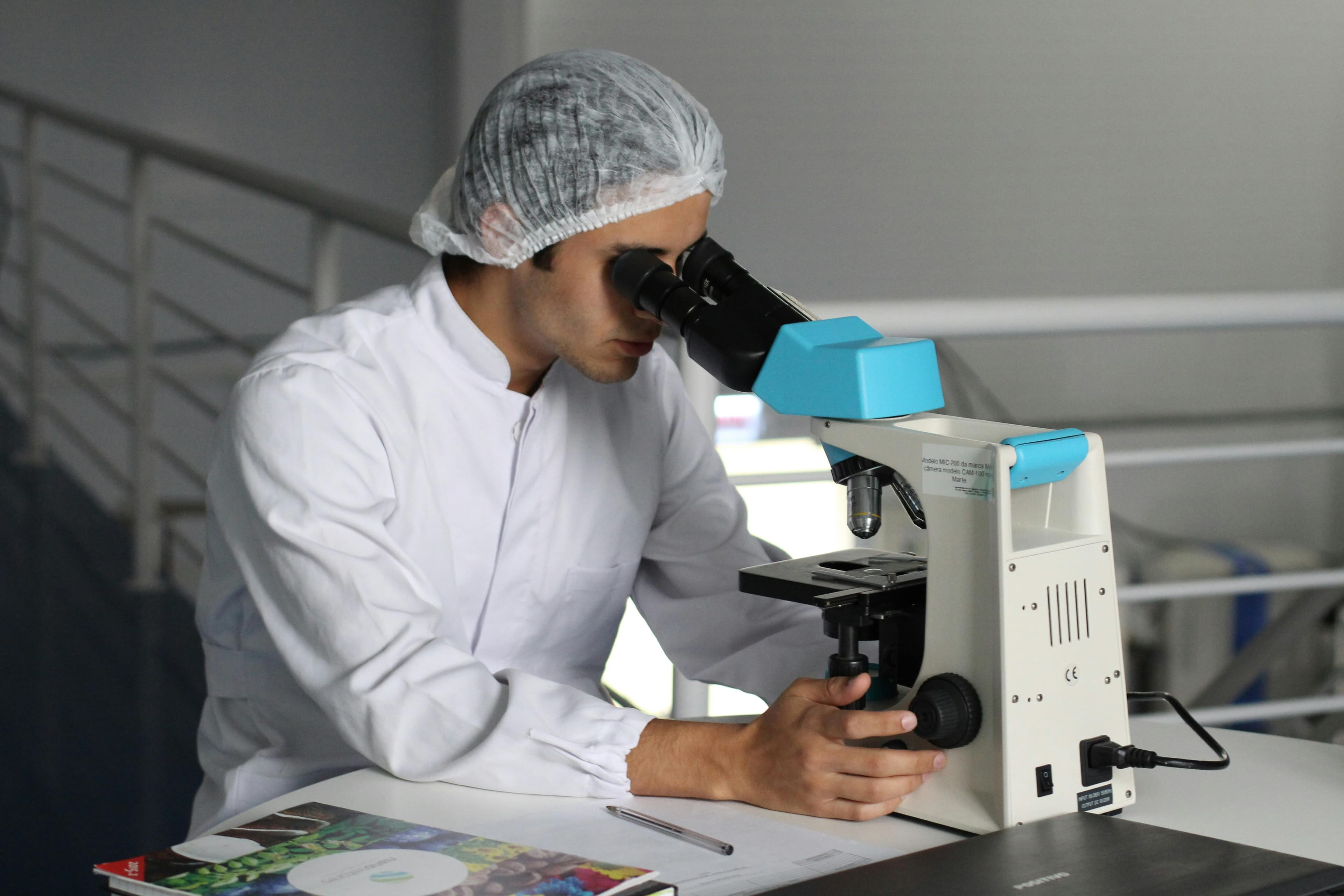 Researcher researching